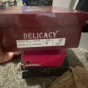Delicacy Champagne Heels - Size 8